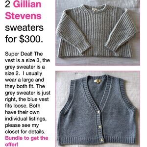 2 x Gillian Stevens knit sweaters (must create bundle)